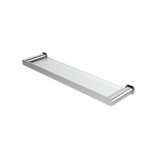 Oskar Chrome Metal & Glass Shelf