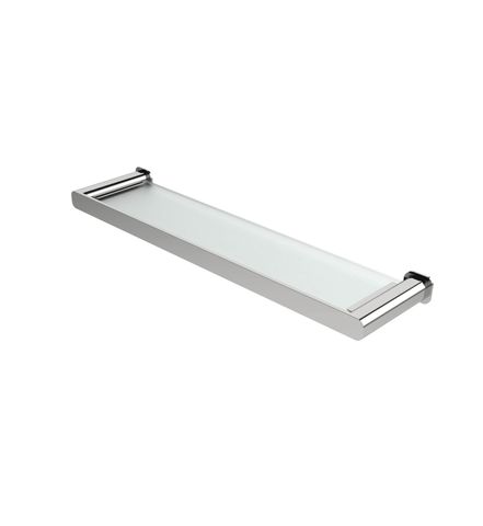 Oskar Chrome Metal & Glass Shelf