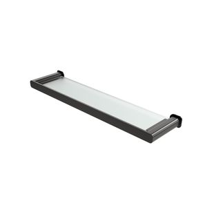 Oskar Gun Metal Metal & Glass Shelf