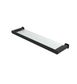 Oskar Matte Black Metal & Glass Shelf