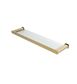 Oskar Argent Gold Metal & Glass Shelf