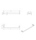 Oskar 600mm Gun Metal Single Towel Rail
