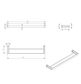 Oskar 600mm Matte Black Double Towel Rail