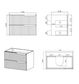 Noosa Fluted 750mm Satin White Wall Hung Vanity