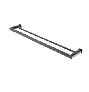 Oskar 750mm Gun Metal Double Towel Rail