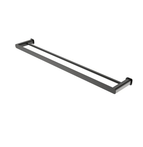 Oskar 750mm Gun Metal Double Towel Rail