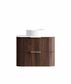 Havana 750mm Sable Walnut Fluted Wall Hung Fluted Curve Vanity