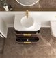 Havana 750mm Sable Walnut Fluted Wall Hung Fluted Curve Vanity