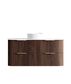Havana 1200mm Sable Walnut Fluted Wall Hung Fluted Curve Vanity