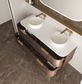 Havana 1500mm Sable Walnut Fluted Wall Hung Fluted Curve Vanity