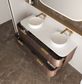 Havana Fluted 1500mm Sable Walnut Wall Hung Curve Vanity