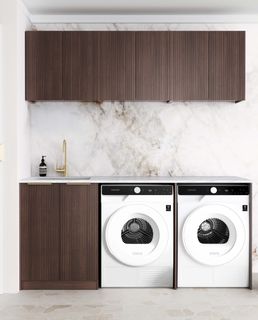 Laundry Kit 1960A Havana Sable Walnut with Natural Carrara Marble Top