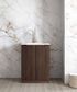 Mini Laundry 650mm Havana Fluted Sable Walnut with Pure White Top