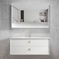 Boston 1200mm Satin White Wall Hung Vanity with Ceramic Top