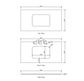 Natural Carrara Marble 900x465x18 Top with Undermount Basin