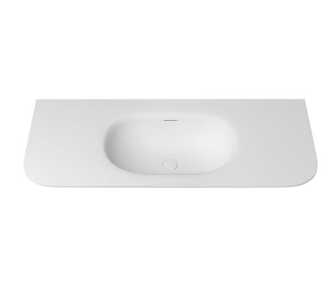 Chloe 1200x500 Silk Matte White Top with Basin