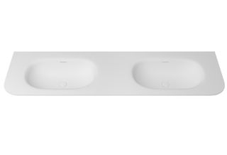Chloe 1800x500 Silk Matte White Top with Basin