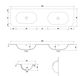 Chloe 1800x500 Silk Matte White Top with Basin