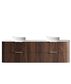 Havana 1800mm Sable Walnut Fluted Wall Hung Fluted Curve Vanity