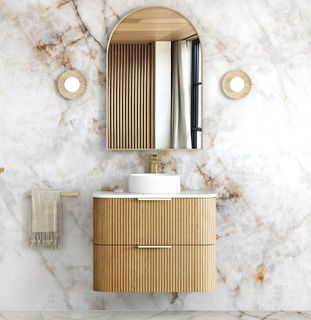 Havana 750mm Woodland Oak Fluted Cabinet