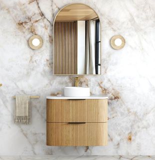 Havana 750mm Woodland Oak Fluted Cabinet