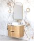 Havana 750mm Woodland Oak Fluted Wall Hung Fluted Curve Vanity