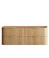 Havana Fluted 1500mm Woodland Oak Wall Hung Curve Vanity