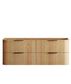 Havana 1500mm Woodland Oak Fluted Wall Hung Fluted Curve Vanity