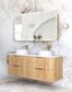 Havana Fluted 1500mm Woodland Oak Wall Hung Curve Vanity