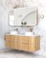 Havana Fluted 1500mm Woodland Oak Wall Hung Curve Vanity