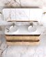 Havana Fluted 1500mm Woodland Oak Wall Hung Curve Vanity