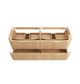 Havana Fluted 1800mm Woodland Oak Wall Hung Curve Vanity
