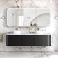 LED Newport 1800(W)x750(H) Black Oak Shaving Cabinet - Premium Edition