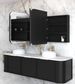 LED Newport 1800(W)x750(H) Black Oak Shaving Cabinet - Premium Edition
