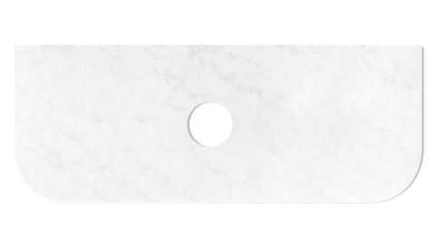 Havana 1200x500x20 Solid Surface Cloudy Carrara Top