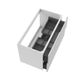 Noosa Fluted 900mm Satin White Wall Hung Vanity
