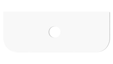 Havana 1200x500x20 Pure White Top