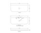Havana 1200x500x20 Pure White Top No Hole