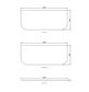 Havana 1200x500x20 Pure White Top No Hole