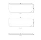 Havana 1500x500x20 Solid Surface Cloudy Carrara Top No Hole