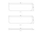 Havana 1800x500x20 Solid Surface Cloudy Carrara Top No Hole