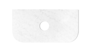 Havana 900x500x20 Solid Surface Cloudy Carrara Top