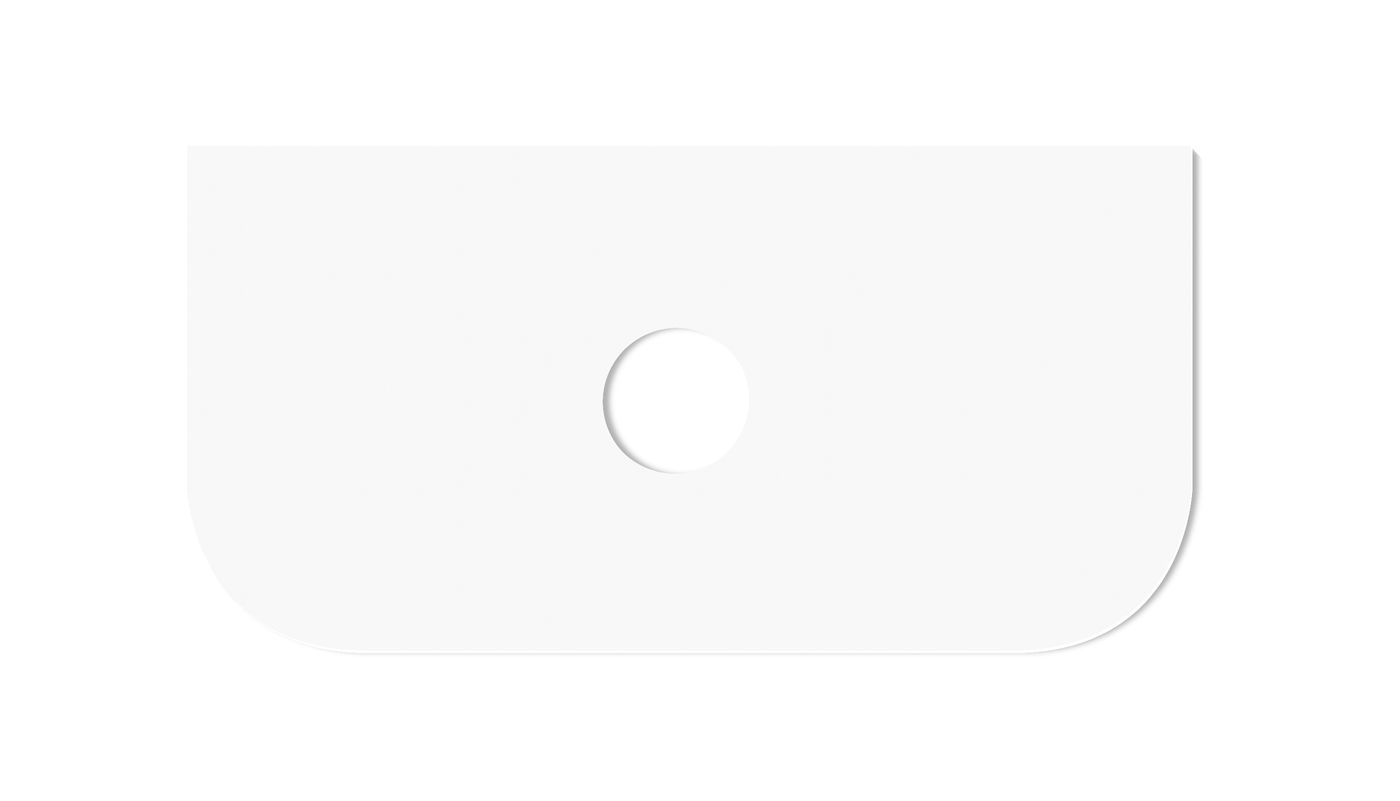 Havana 900x500x20 Pure White Top