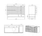 Noosa Fluted 1200mm Satin White Wall Hung Vanity