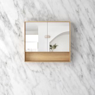 Byron 900x800 Woodland Oak Shaving Cabinet