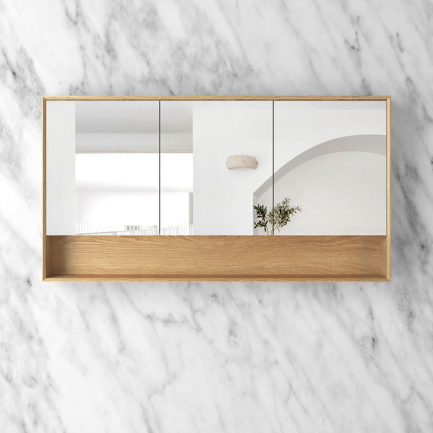 Byron 1500x800 Woodland Oak Shaving Cabinet