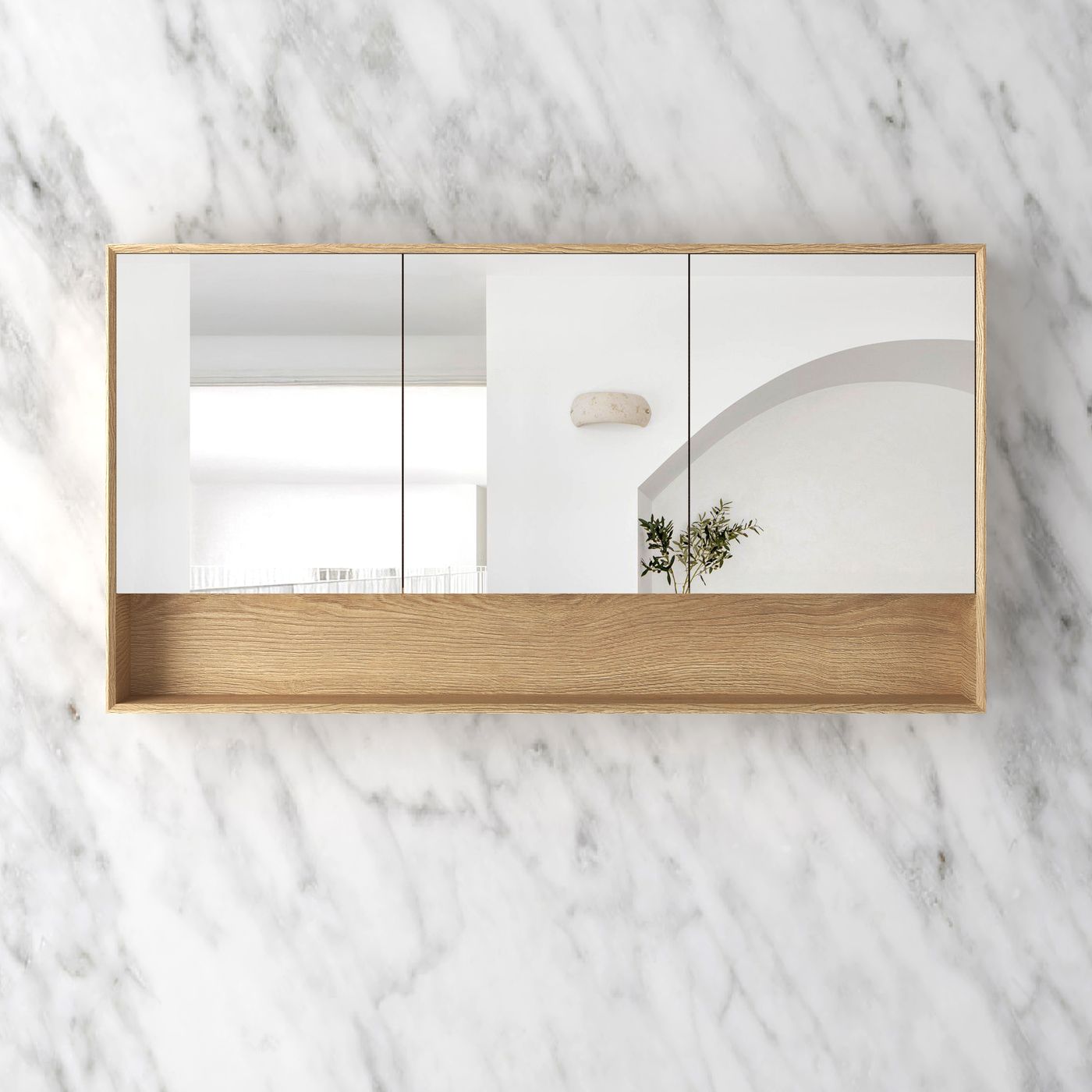 Byron 1500x800 Woodland Oak Shaving Cabinet