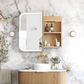 LED Newport 900(W)x750(H) Woodland Oak Shaving Cabinet - Premium Edition