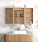 LED Newport 1200(W)x750(H) Woodland Oak Shaving Cabinet - Premium Edition