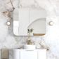 Newport 900x750 White Shaving Cabinet